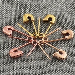 15pcs Rose Gold Safety Pin,small Safety Pins 359mm ,metal Sewing Supplies,  Clothing Making 