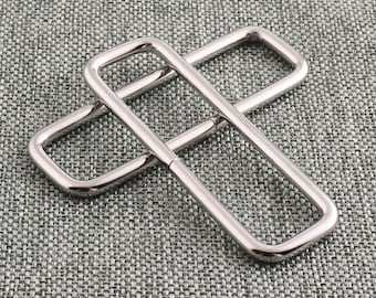 Metalen Rechthoek Ring Riem 2 Inch Heavy Duty Rechthoekige Jump Ring Tas Portemonnee Karabijnhaak Zilveren Lus Ringen Webbing Riemen Buckle-10pcs