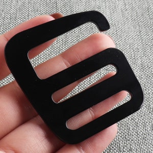 G hooks 32mm Black Alloy Strap Adjuster Slide Hook Slider Swimwear Fastener G Hook Hardware FOR Handbag Bra Making Buckles-4pcs