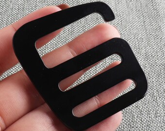 G hooks 32mm Black Alloy Strap Adjuster Slide Hook Slider Swimwear Fastener G Hook Hardware FOR Handbag Bra Making Buckles-4pcs