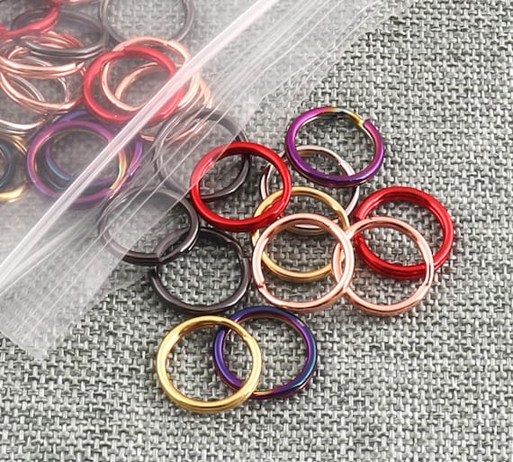 Double Loops Split Rings, 10mm Small Round Key Ring Parts for DIY