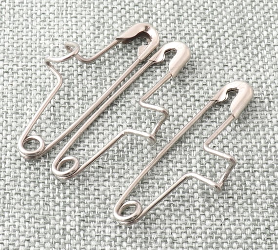 Silver Safety Pins Charming Brooch Pins Metal Pins Kilt Pins Etsy
