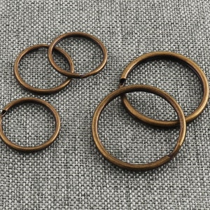 Split Ring 20/30mm Round Key Ring Antique bronze Jump Ring Double Loop Key Chain Hook DIY Craft Key Fob Hardware Accessories-10/50pcs