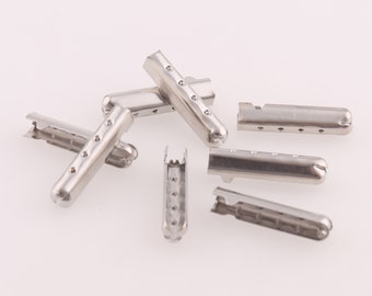 Metal End Tips Craft Cord Locks silver End Caps Cord End Buckle Cap Rope Buckle,rope end Connector Buckle Replacement DIY