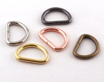 Metal D Ring For Belt Strap Webbing Keychain 3/4" Non Welded Dee Ring Thick D Buckle Loop Hook Fastener-10pcs