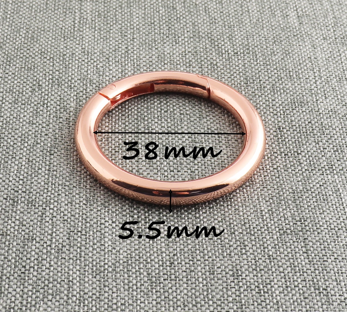 Rose gold Spring Clasp 1.5 Round Spring Snap Clip Hook | Etsy