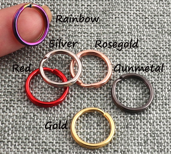 100 Pcs Split Ring, Small Key Rings Bulk Split Keychain Rings DIY Craft  Metal Keychain Connector Accessories (12mm)