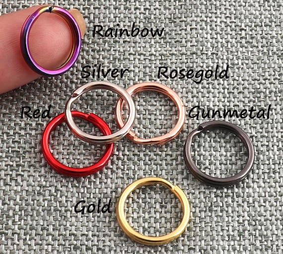 100 Pcs Split Ring, Small Key Rings Bulk Split Keychain Rings DIY Craft  Metal Keychain Connector Accessories (12mm)