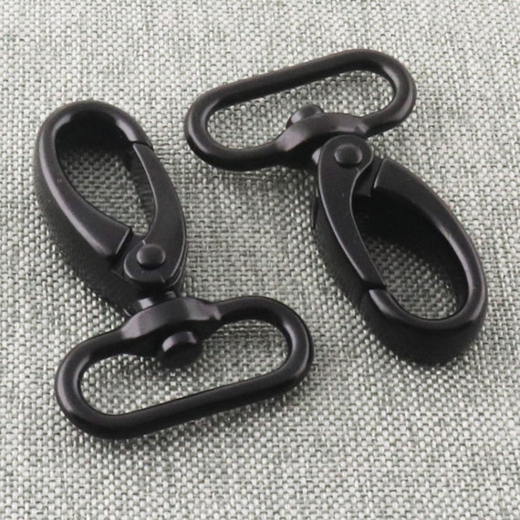 Heavy Duty Swivel Clasp Oval Snap Hooks Black 1 1 4 Inch Metal Push Gate Swivel Lobster Clasp Keychain Clip Purse Making Accessories 2pcs Etsy Canada