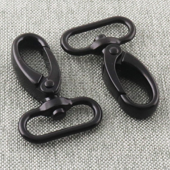 Heavy Duty Swivel Clasp Oval Snap Hooks Black 1 1/4 Inch Metal Push Gate  Swivel Lobster Clasp Keychain Clip Purse Making Accessories-2pcs -   Canada