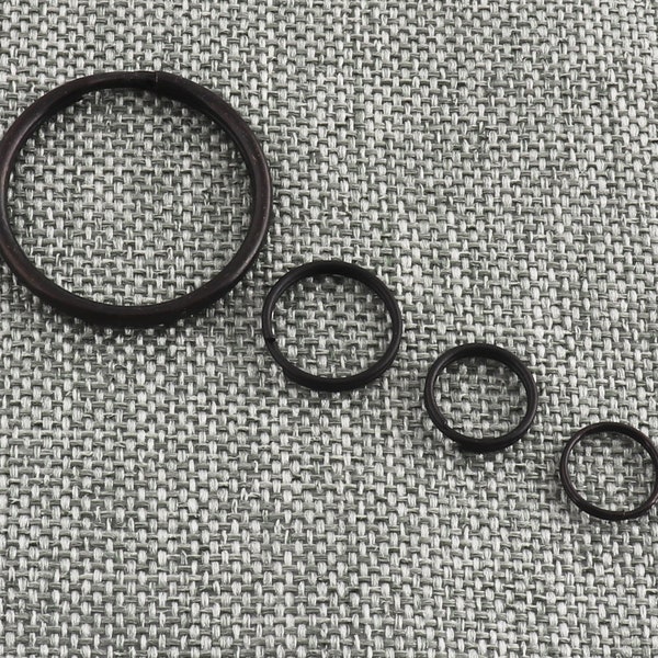 Anello diviso nero 9/10/12 / 25mm Anello di salto Doppio anello Anello portachiavi Fascino Anello di salto all'ingrosso per gioielli Ciondolo Connettore Portachiavi Hardware-50 pezzi