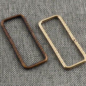 Anillos rectangulares con patrón, hebilla rectangular de 45mm, Conector de oro claro/bronce antiguo, anillo de ajuste para bolso, correa para bolso, suministros-10 Uds.