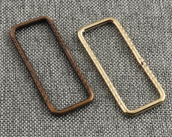 Rectangle Rings With Pattern 45mm Rectangle Buckle Light gold/Antique bronze Connector Adjust Ring For Bag Purse Strap Supplies-10pcs