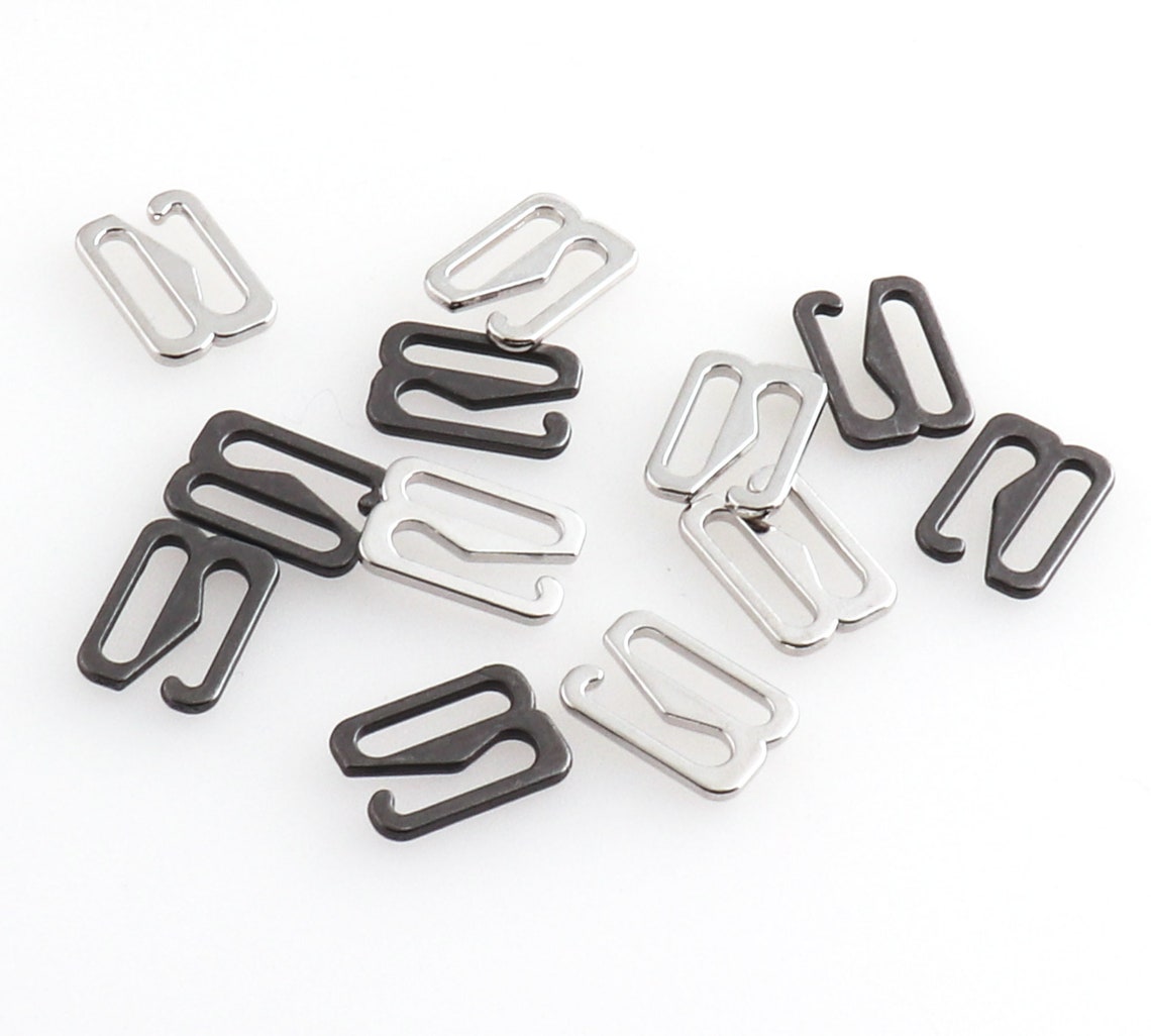 Bra Strap Slider Hooks in Silver/gunmetal 3/8 Inch G Hooks Etsy
