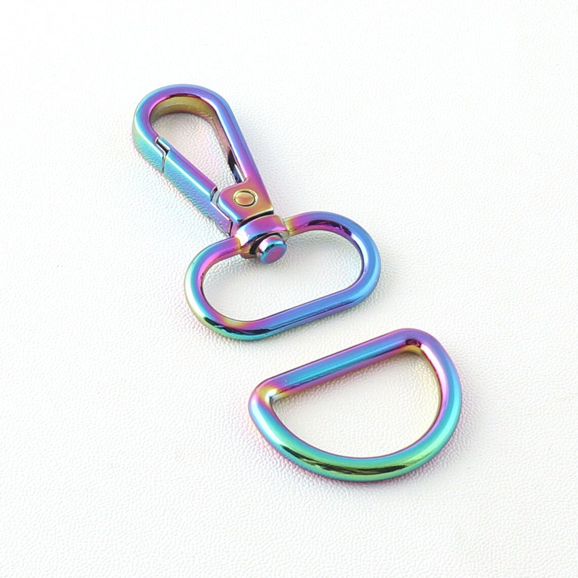 Swivel Clasp With D Ring Set Rainbow 1 Inch Inner Alloy Etsy
