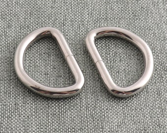 Extra Thick Welded Strong D Ring Metal Heavy Duty Silver 32mm Inner For Dog Collar Harnesses Fabric DIY Strap Webbing Craft Rust Proof-6pcs
