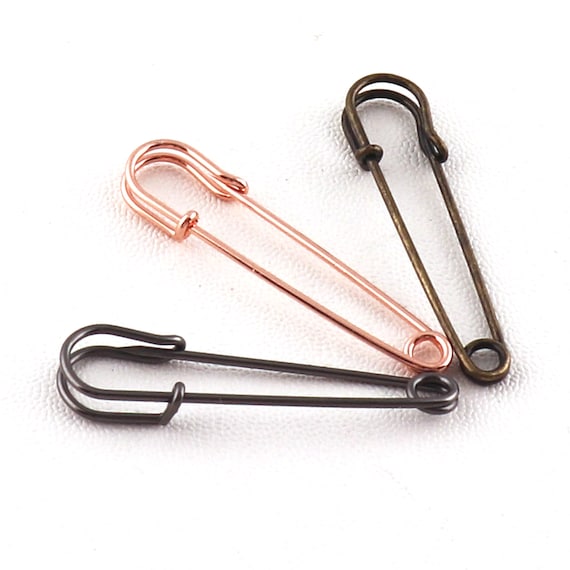 Small Safety Pins 38mm Rose Gold/gunmetal/bronze Metal Brooch Needles  Sewing Clothing Accessories Decorative Fixed Safety Pins-20/50pcs 