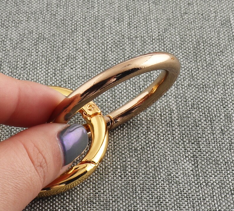 1 1/2 Inch Spring Rings Snap Clip Light Gold Spring Opening Gate Ring ...
