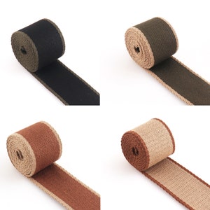 Webbing Cotton Blend Woven Trim Ribbon 1 1/2&quot; Webbing For Bag Handles Purse Strap Dog Leashes Harness Upholstery Webbing By the yard