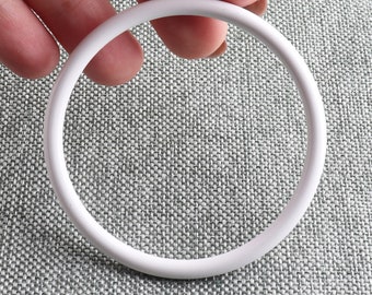 O Ring 2 Inch Metal O Belt Buckle White O Ring Webbing O Ring Large O Loop FOR Choker Handbag Strap Purse Hardware Leather Craft -4pcs
