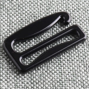 Bra Slider Hooks G Hook Black Metal G Buckle 1 Inch 25mm Adjustable Hook Swimwear Fasteners Bra Making Accessories-6pcs