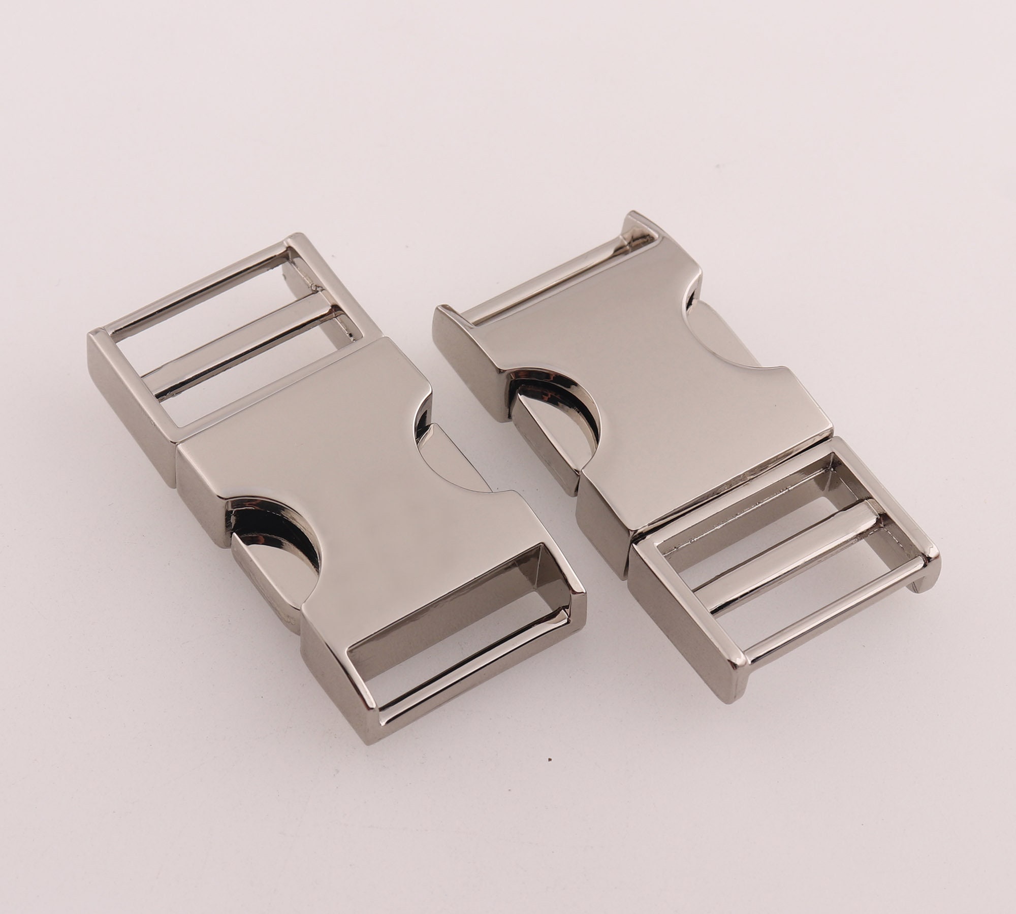 3/4 Inch Gunmetal Aluminum Side Release Buckles