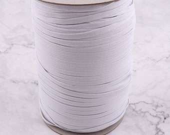 Flaches Elastikseil 5mm Elastikband Stretchschnur weiß flache elastische Schnur White Tirm für Bandschneiderei Nähgürtel
