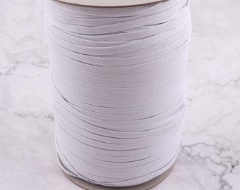 Flat Elastic Rope 5mm elastic band stretch cord white flat elastic cord White Tirm for band dressmaking sewing belts