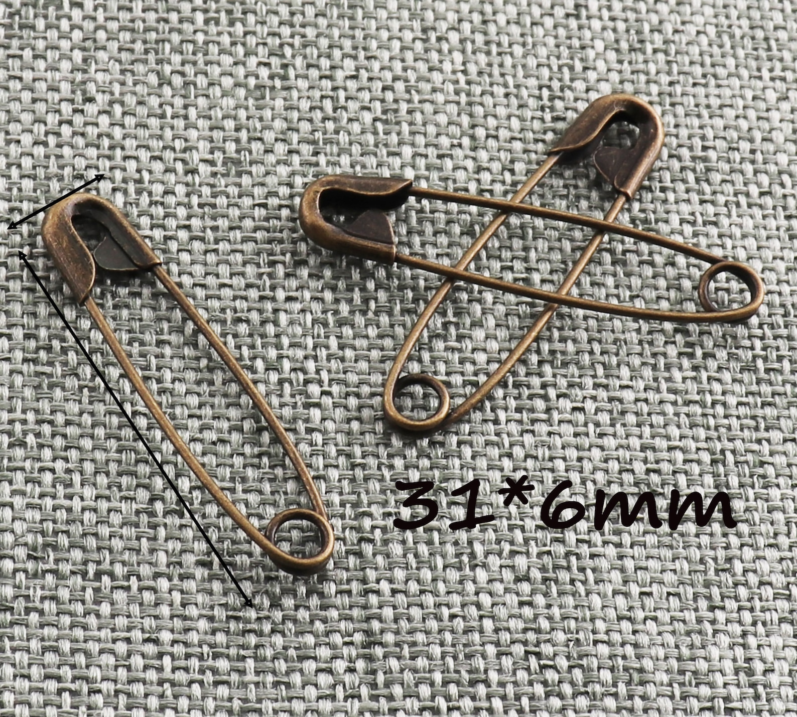 Antique Bronze Safety Pins Small Needles 31mm Brooch Kilt Pins Etsy