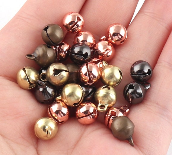 100 Pcs small bells for DIY small bells jingle bell necklaces Metal Bells  for