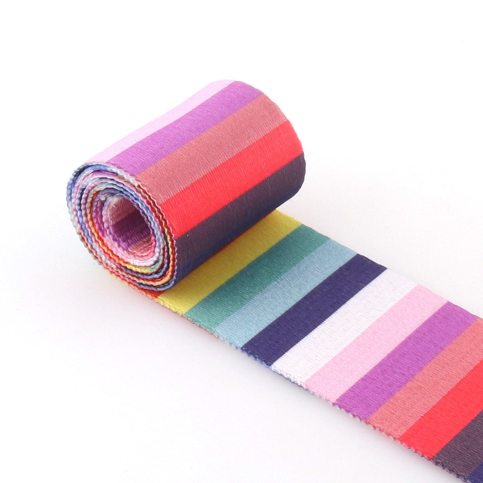 Rainbow bing Striped 50mm Soft bing 2 Inch Ribbon for Etsy