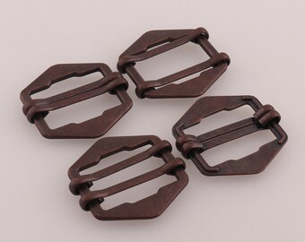 10Pcs Slider Buckle Copper Adjuster Buckle 1'' Belt Buckle Strap Slide Strap Buckle For Strap Keeper Leathercraft Bag Belt Adjuster Sliders