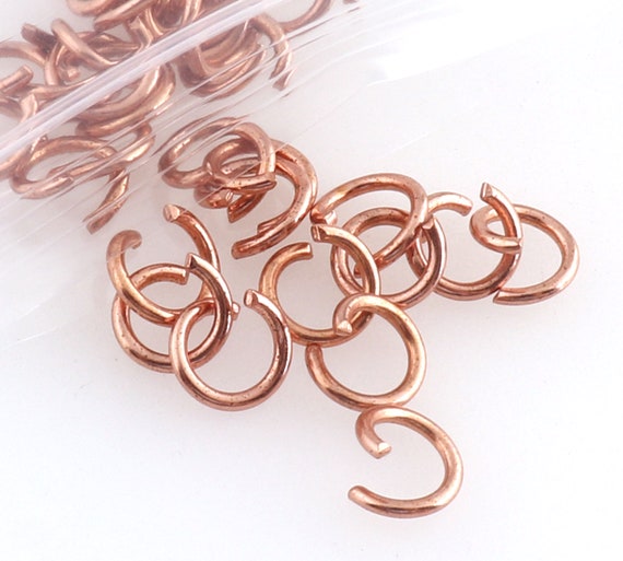 Jump Ring 8mm Multi Color Bulk Thin Jump Rings Connectors Rose Gold Charm  Split Rings Round Open Jump Rings FOR Jewelry Making Links-100pcs 