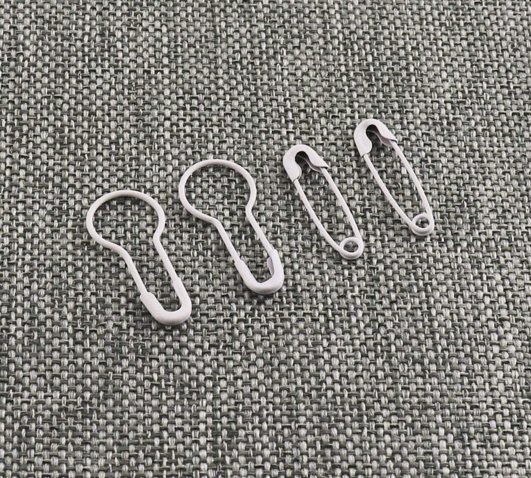 White Safety Pins Bulb Shaped Pins Kilt Pins Mini Bulk Safety Etsy