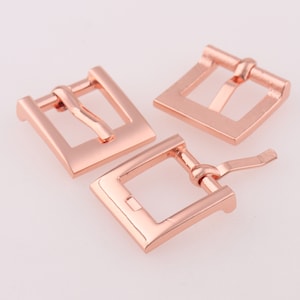 Center Bar Buckle Pin buckle Single Prong Belt Buckle 1/2&quot; Strap buckle purse buckle Rose Gold metal buckle for Bag purse Garment-10PCS