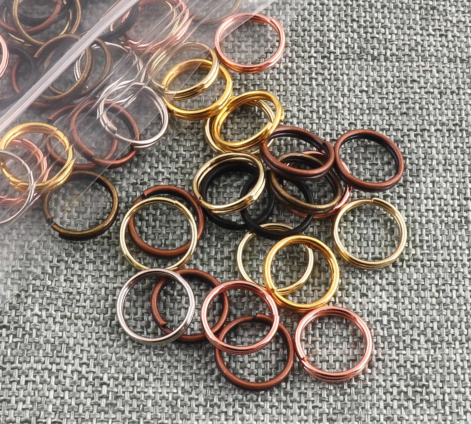 Split Ring 12mm Rainbow Jump Rings Double Loop Connector Ring Key Ring  Pendant Bulk Small Split Ring Jewelry Findings-10/50pcs 
