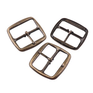 Belt buckle 10 pcs Antique Bronze Metal buckle Bag Shoe Strap Belt Webbing adjuster 1 1/4&quot; Pin Buckles Snap Rectangle Craft Replacement