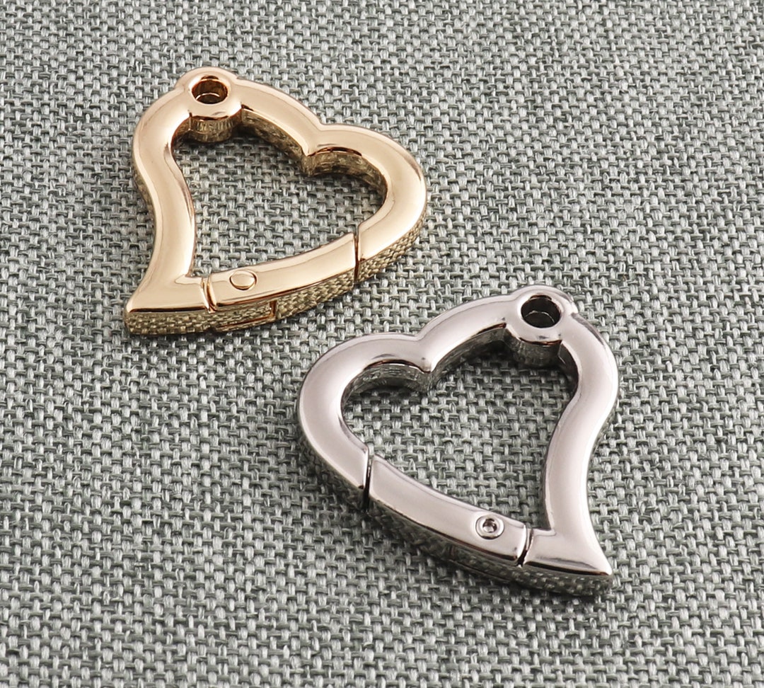 Heart Attach Spring NEW STYLE! Spring Clasp Heart Shape Spring Ring Purse Strap Key Chain ...