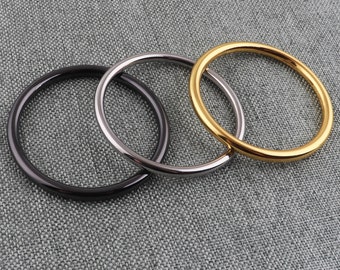 40mm O Ring Metal O Buckle Gold/Gunmetal/Silver Large O Ring FOR Belt Purse Holder Collar O ring Leather Craft Hardware-6pcs