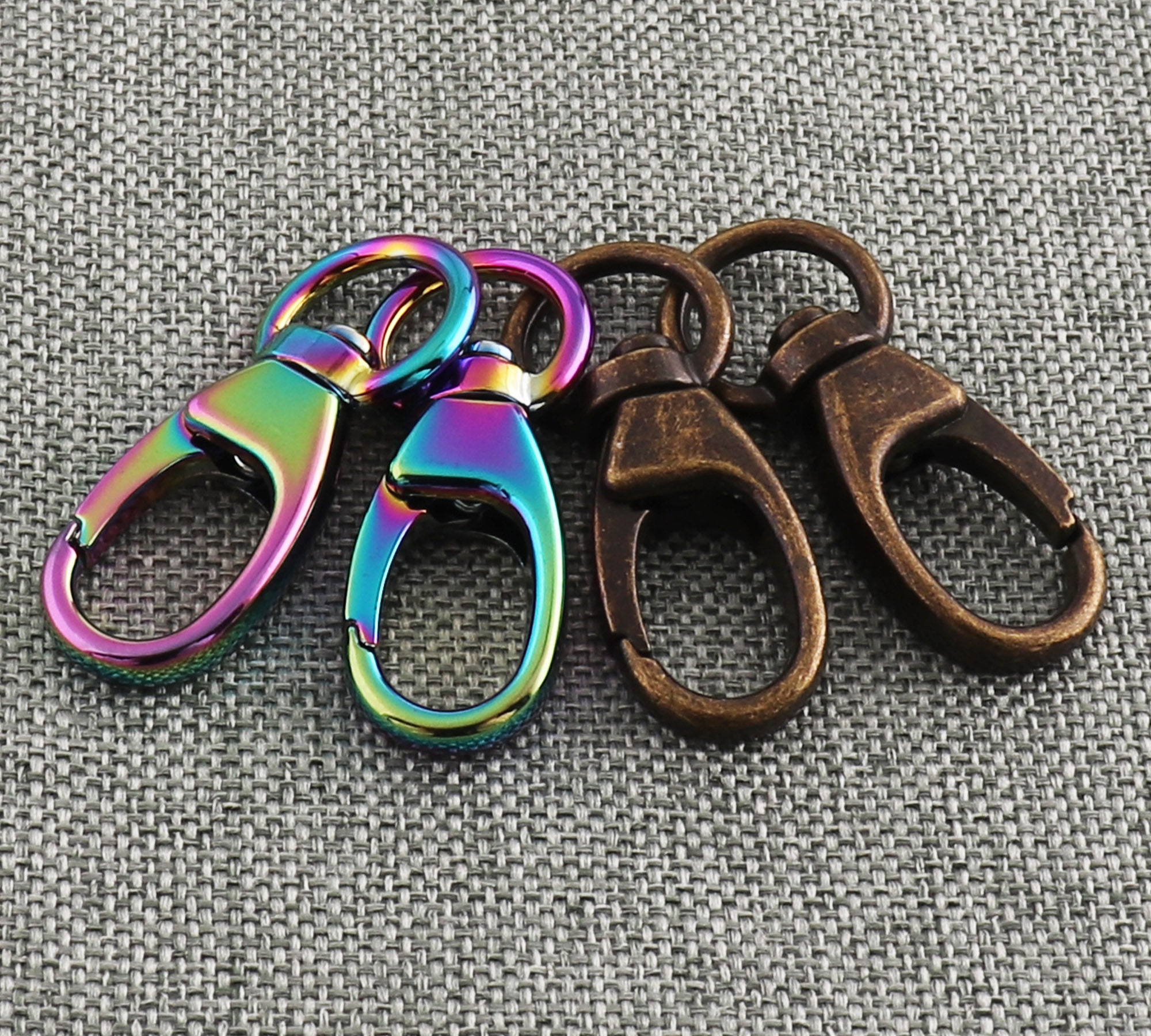 Snap Hook 39*11mm Swivel Clasp Roinbow/Bronze Purse Swivel Hook Lobster Swivel Clasp Key Chain Clasp Purse Supplies-10pcs
