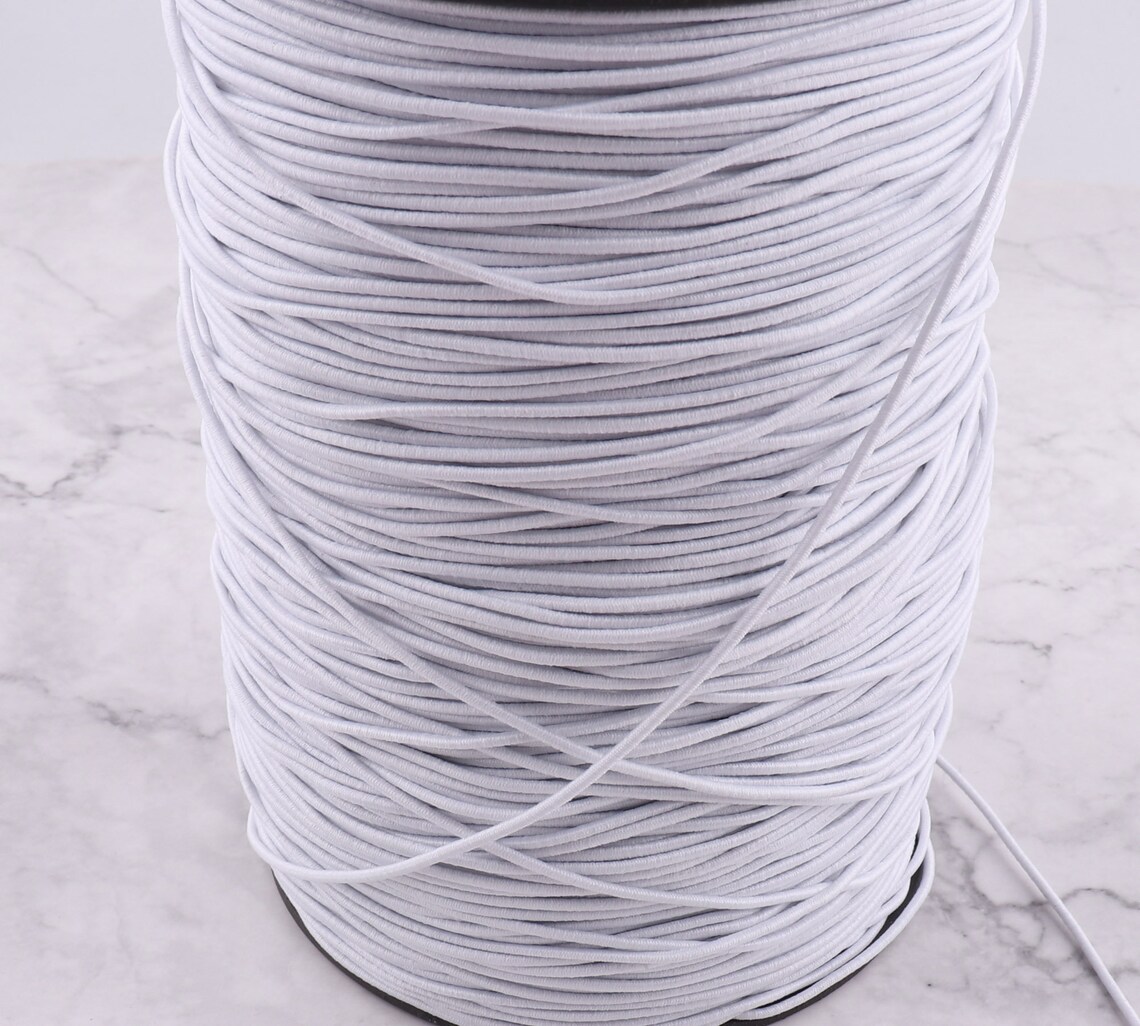 100 Meters Elastic Rope 1.5mm Round Elastic Cord White Elastic Etsy