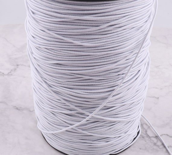 100 Meters Elastic Rope 1.5mm round elastic cord white elastic rubber band for craft project Bracelet String beads weaving trim