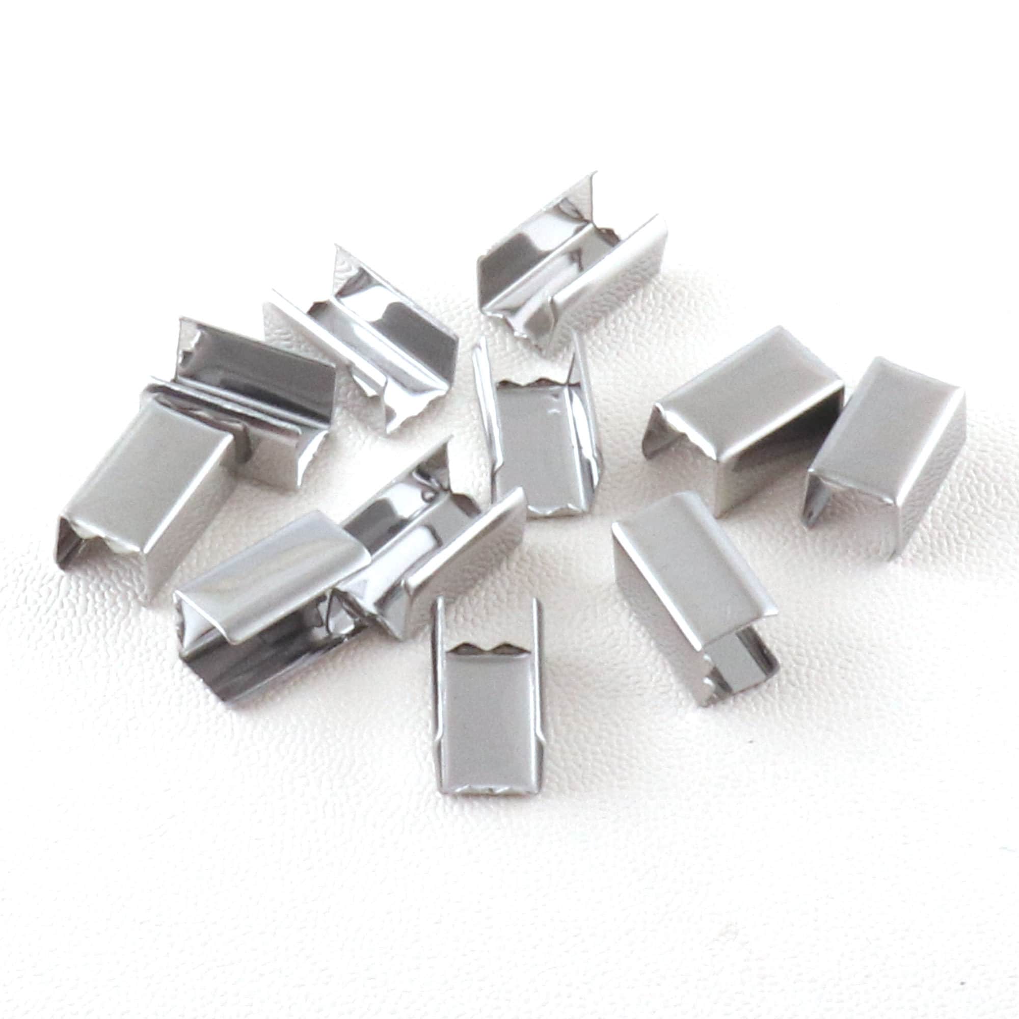 50pcs End Clips Silver Ribbon Crimps 11mm Ribbon End Clamp Etsy