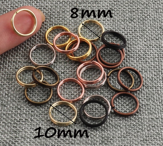 100 Pcs Split Ring Small Key Rings Bulk Split Keychain Rings DIY Craft Metal