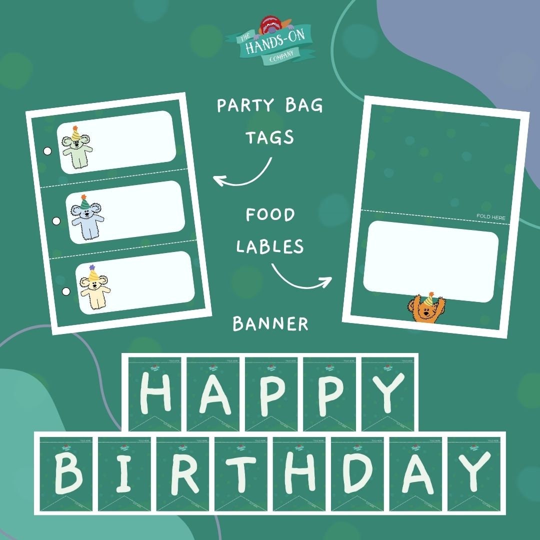Puppet Labels Puppet Party Pack *digital Download* Including a Party Guide, Puppet ...