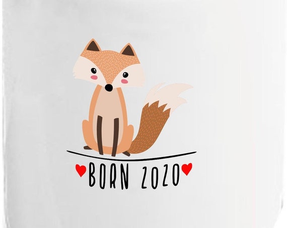 kleckerliese Spardose Sparschwein "Born 2020 Tiermotiv Fuchs" Geldgeschenke Geschenkidee