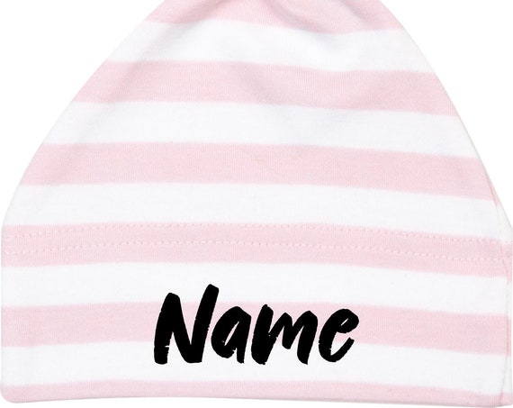 Kleckerliese Baby Mütze mit Wunschtext "Wunschname Name Wunschtext" Mützchen Hut Kopfbedeckung mit Aufdruck Motiv