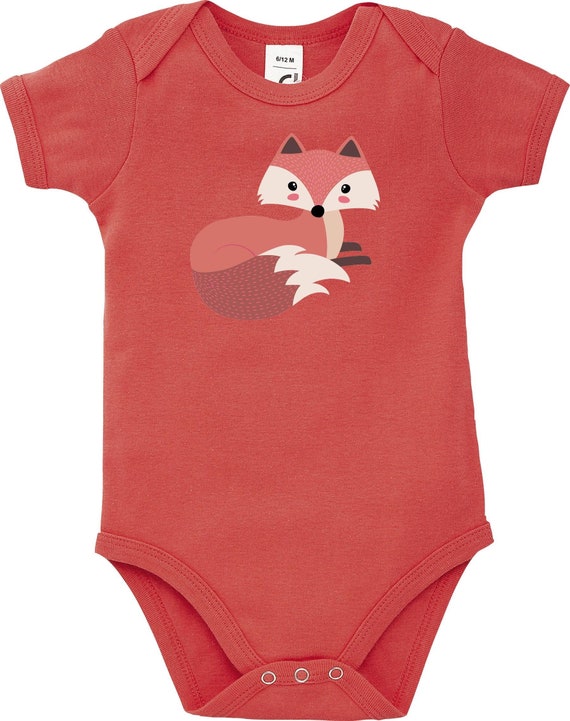 Kleckerliese Baby Body "Fuchs" Jungen Mädchen Kurzarm mit Aufdruck Motiv