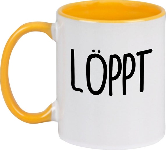 kleckerliese  Teetasse Tasse Motiv "Löppt" Milch Kakao Kaffeetasse