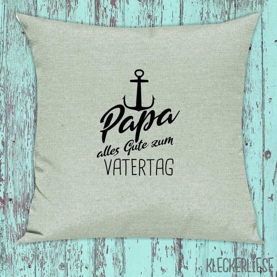 Kleckerliese Cushion "Dad Happy Father's Day Anchor" cushion cover decorative sofa with cushion filling
